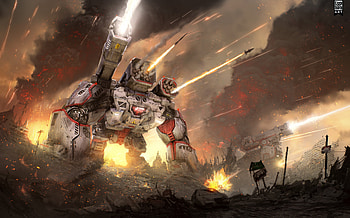 Artillery Mecha, Sci Fi, robot HD wallpaper