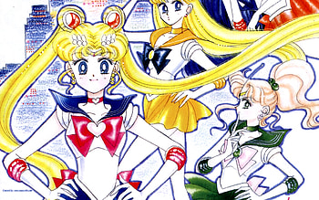 Inner Senshi, makoto, sailor senshi, minako, usagi, usagi tsukino, sailor venus, sailor jupiter, sailor moon, lita, manga, mina HD wallpaper