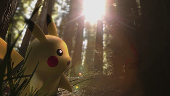 Pikachu In Forest, pikachu, pokemon, artist, digital-art HD wallpaper
