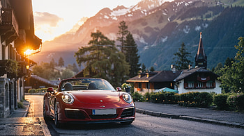 Porsche 911 Carrera Cruising the Swiss Alps –, Porsche 911 Carrera, Switzerland, alps, Porsche HD wallpaper