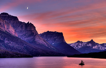 Wild Goose Island, island, mountains, nature, graphy HD wallpaper