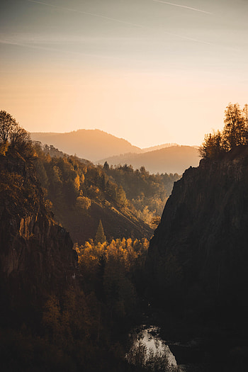 Nature, Trees, Mountains, Rocks, Hills HD phone wallpaper
