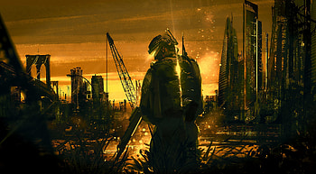 Ny City 2050, warrior, artist, artwork, digital-art, artstation HD wallpaper