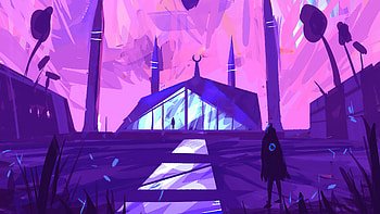 Evening Temple Visit , artist, artwork, digital-art HD wallpaper