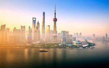 Oriental Pearl Tower, Shanghai city view, Huangpu River, Architectural marvel HD wallpaper