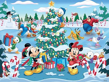 Disney Christmas, duck, minnie, fantasy, mickey mouse, craciun, christmas, disney HD wallpaper