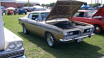 Barracuda, Mopar, Gold, Muscle, Classic HD wallpaper