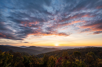 Landscape, Nature, Sunset, Mountains, Twilight, Horizon, Dusk HD wallpaper