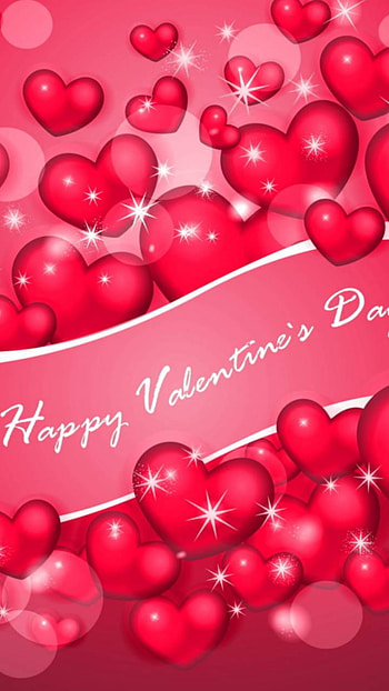 pink, red, heart, holiday, Valentine's Day HD phone wallpaper