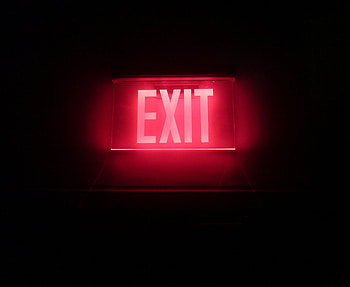 Words, Neon, Illumination, Backlight, Inscription, Output, Exit HD wallpaper