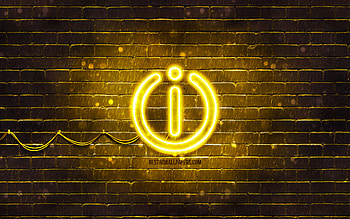 Indesit yellow logo, , yellow brickwall, Indesit logo, brands, Indesit neon logo, Indesit HD wallpaper
