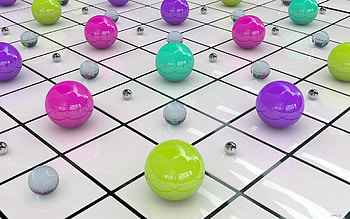 Bright, 3D, Glass, Balls HD wallpaper