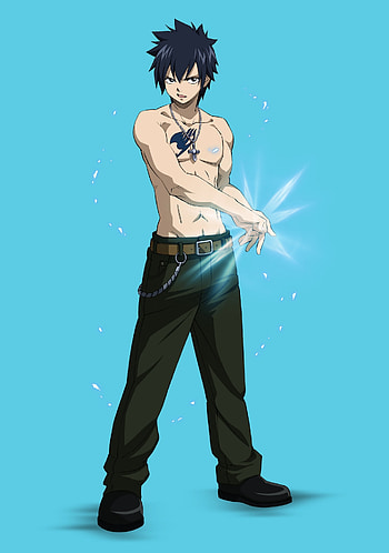 Gray Fullbuster, Anime character, Ice magic, Powerful warrior HD phone wallpaper