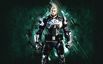 Fortnite Gunnar Skin, Fortnite, main characters, blue stone background, Gunnar, Fortnite skins, Gunnar Skin, Gunnar Fortnite, Fortnite characters HD wallpaper
