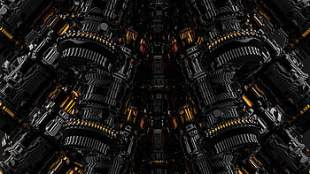 Mechanism, Dark, Structure, 3D, Design, Construction HD wallpaper