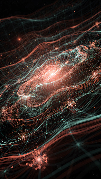 Quantum Field Drift — , Abstract, Wave, Energy, Network HD phone wallpaper