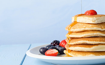 Berries, Pancakes HD wallpaper