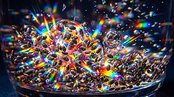 Prismatic Chia Seeds —, Rainbow, Macro HD wallpaper