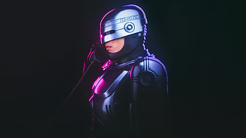 Robocop Rogue City Minimal , robocop, games, minimalism, minimalist, artist, artwork, digital-art, video-games HD wallpaper