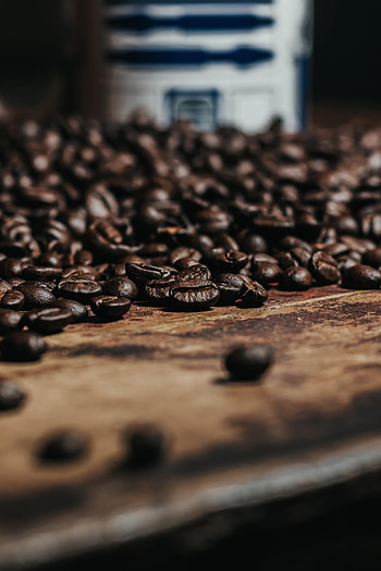 Macro, Wood, Wooden, Brown, Grains, Coffee Beans, Grain HD phone wallpaper