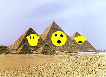 funny stuff, faces, pryamid, monkeys HD wallpaper