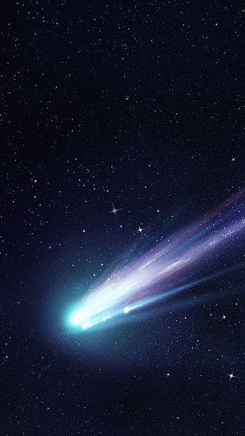 Shooting Star Space Dark Star Blue Art Illustration HD phone wallpaper