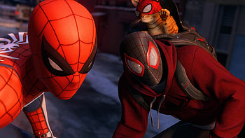 Miles Morales, red, ball, spiderman HD wallpaper