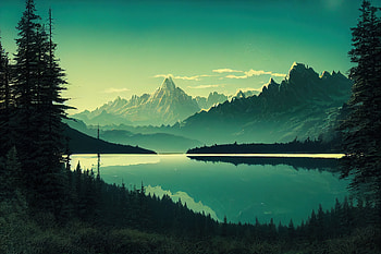 Landscape Reflection Lake Trees, lake, landscape, trees, reflection, nature HD wallpaper