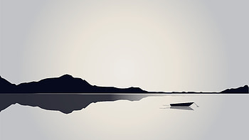 Minimal landscape black and white []. black, Minimalist , White background , White and Blue Minimal HD wallpaper
