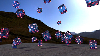 3D, Flight, Dice HD wallpaper