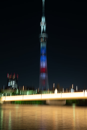 Cities, Architecture, City, Building, Blur, Smooth, Backlight, Illumination, Tower HD phone wallpaper