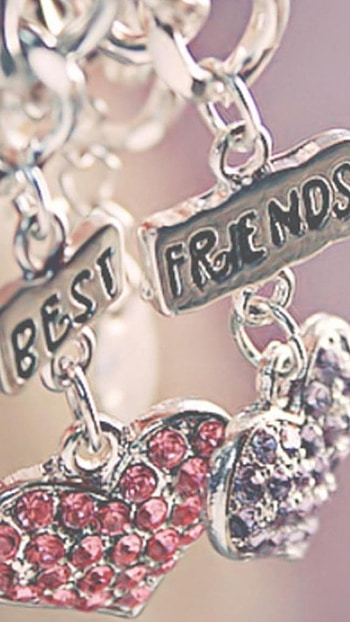Best Friends, Diamond Hearts HD phone wallpaper