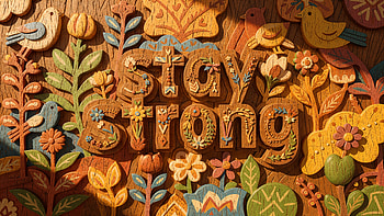 Stay Strong, Wood Carving HD wallpaper