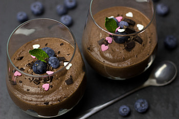 Food, Chocolate, Desert, Bilberries HD wallpaper