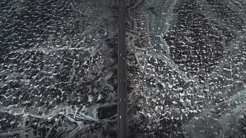 Aerial View Of Road Ice Frozen , road, aerial, graphy HD wallpaper