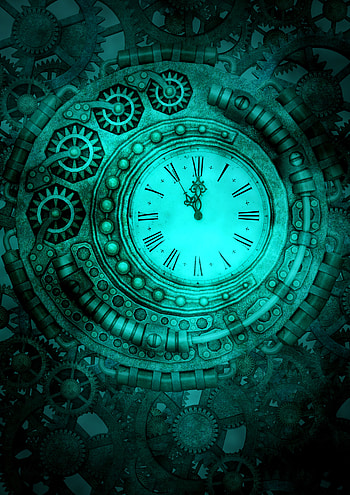 Clock, Miscellanea, Miscellaneous, Mechanism, Gear, Steampunk, Cogwheels HD phone wallpaper