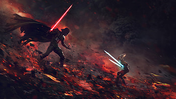 Ahsoka Tano Vs Darth Vader, star-wars, movies, artist, digital-art, artstation HD wallpaper