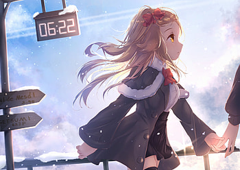 Little Girl Anime Walking Holding Hand , anime-girl, anime, artist, artwork, digital-art HD wallpaper