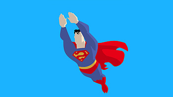 Superman, vector style, digital art, minimal HD wallpaper