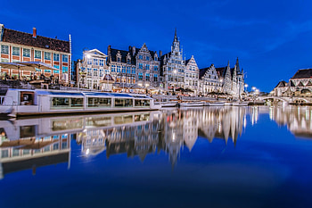 Graslei Quay, Belgium HD wallpaper