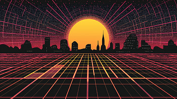 Cityscape Futuristic Retro, retrowave, artist, artwork, digital-art HD wallpaper