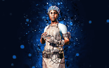 Lucy Thackery, , blue neon lights, Cyberpunk 2077, RPG, fan art, Cyberpunk 2077 characters, Lucy Thackery Cyberpunk HD wallpaper