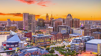 Baltimore Skyline, Drone-friendly locations, The Drone Life, Top places to fly HD wallpaper