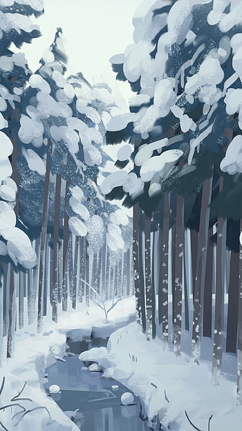 Winter Wonderland Forest Snow, snow, artistic, forest HD phone wallpaper