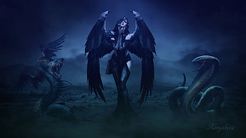 Gothic-Angel, CG, Angel, Gothic, Fantasy HD wallpaper