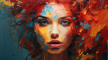 Abstract Art Woman, texture, woman HD wallpaper