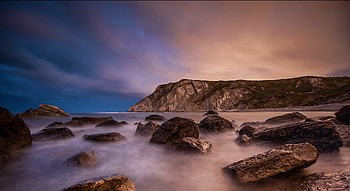 Nature, Stones, Sky, Sea, Clouds, Shore, Bank HD wallpaper