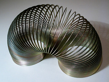 Metal Slinky, metal, toy, slinky HD wallpaper