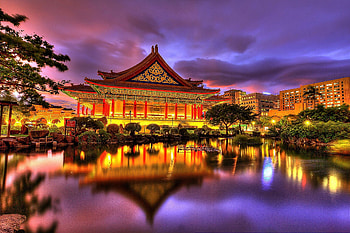 Pallace, night, river, bridge, r HD wallpaper