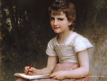 William Bouguereau paintings-Une vocation, painting, art, girl, william bouguereau, woman HD wallpaper
